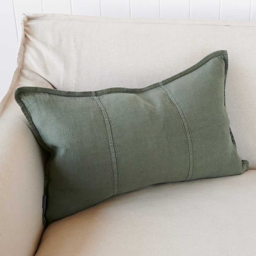 Luca® Linen Cushion - Khaki - Eadie Lifestyle