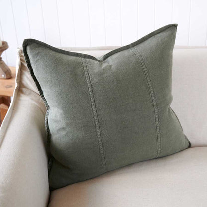 Luca® Linen Cushion - Khaki - Eadie Lifestyle