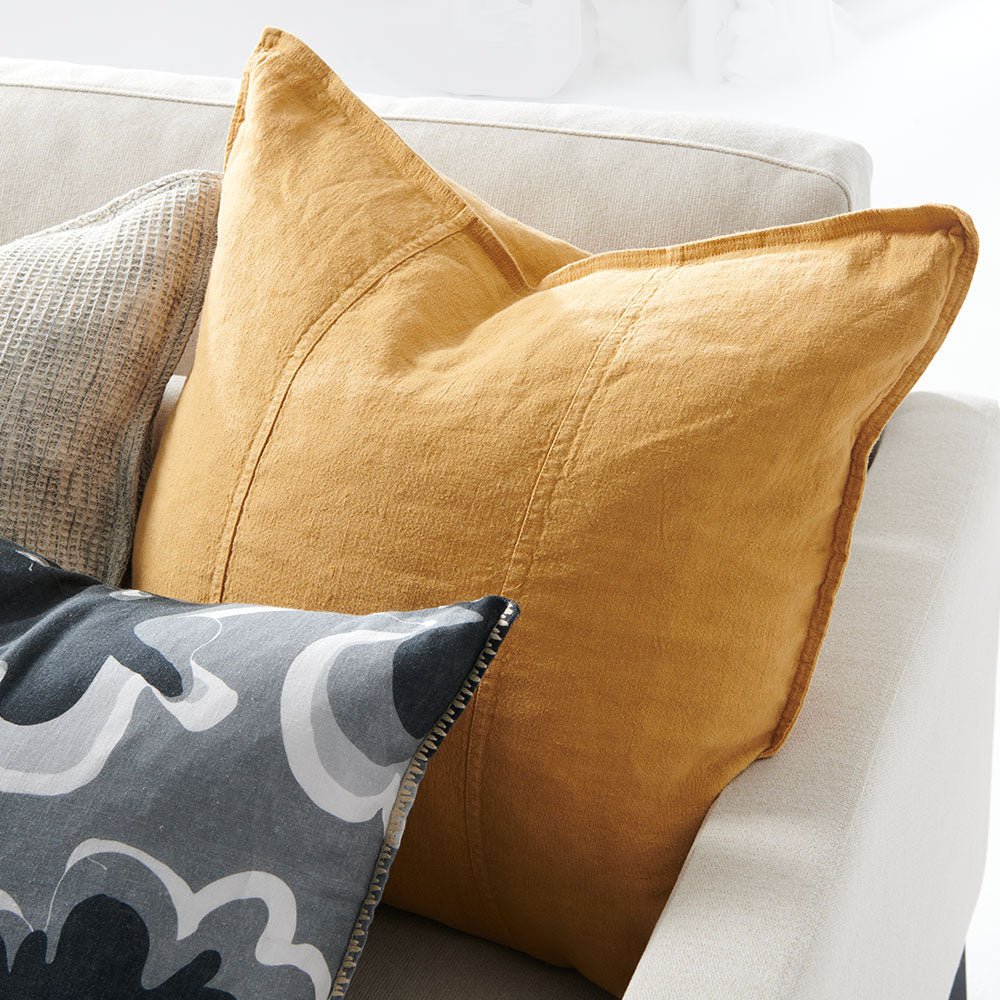 Luca® Linen Cushion - Turmeric - Eadie Lifestyle