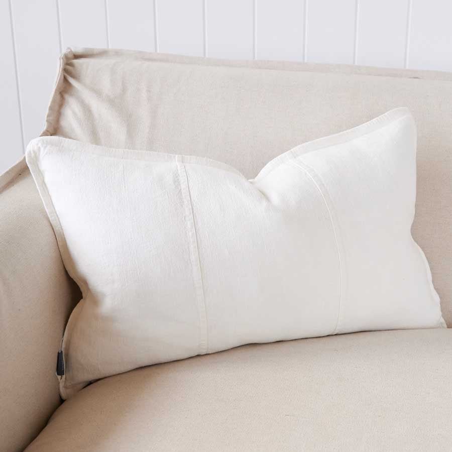 Luca® Linen Cushion - White - Eadie Lifestyle