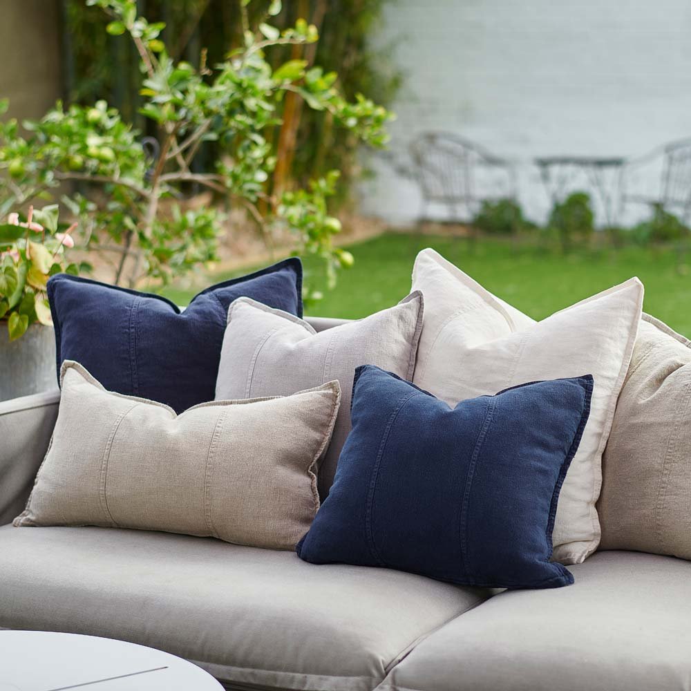 Luca® Linen Outdoor Cushion - Silver Grey - Eadie Lifestyle