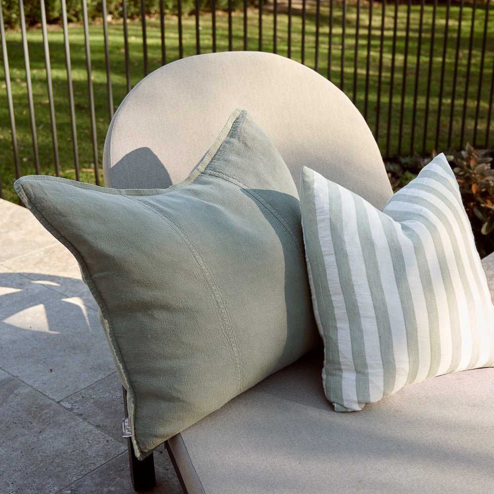 Luca® Outdoor Linen Cushion - Pistachio - Eadie Lifestyle