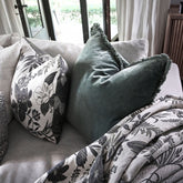 Lynette Boho Velvet Cushion - Khaki - Eadie Lifestyle
