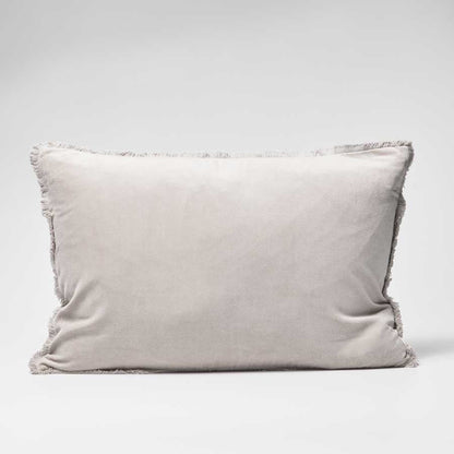 Lynette Silver Grey Boho Velvet Cushion | Eadie Lifestyle
