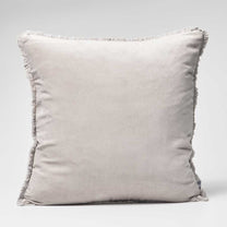 Lynette Silver Grey Boho Velvet Cushion | Eadie Lifestyle