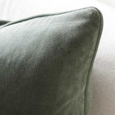 Lynette Velvet Cushion - Khaki - Eadie Lifestyle