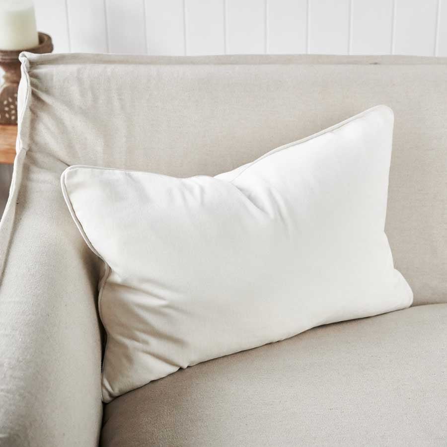 Lynette Velvet Cushion - White - Eadie Lifestyle