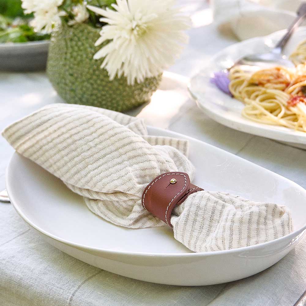 Marina Napkin Set - White w&