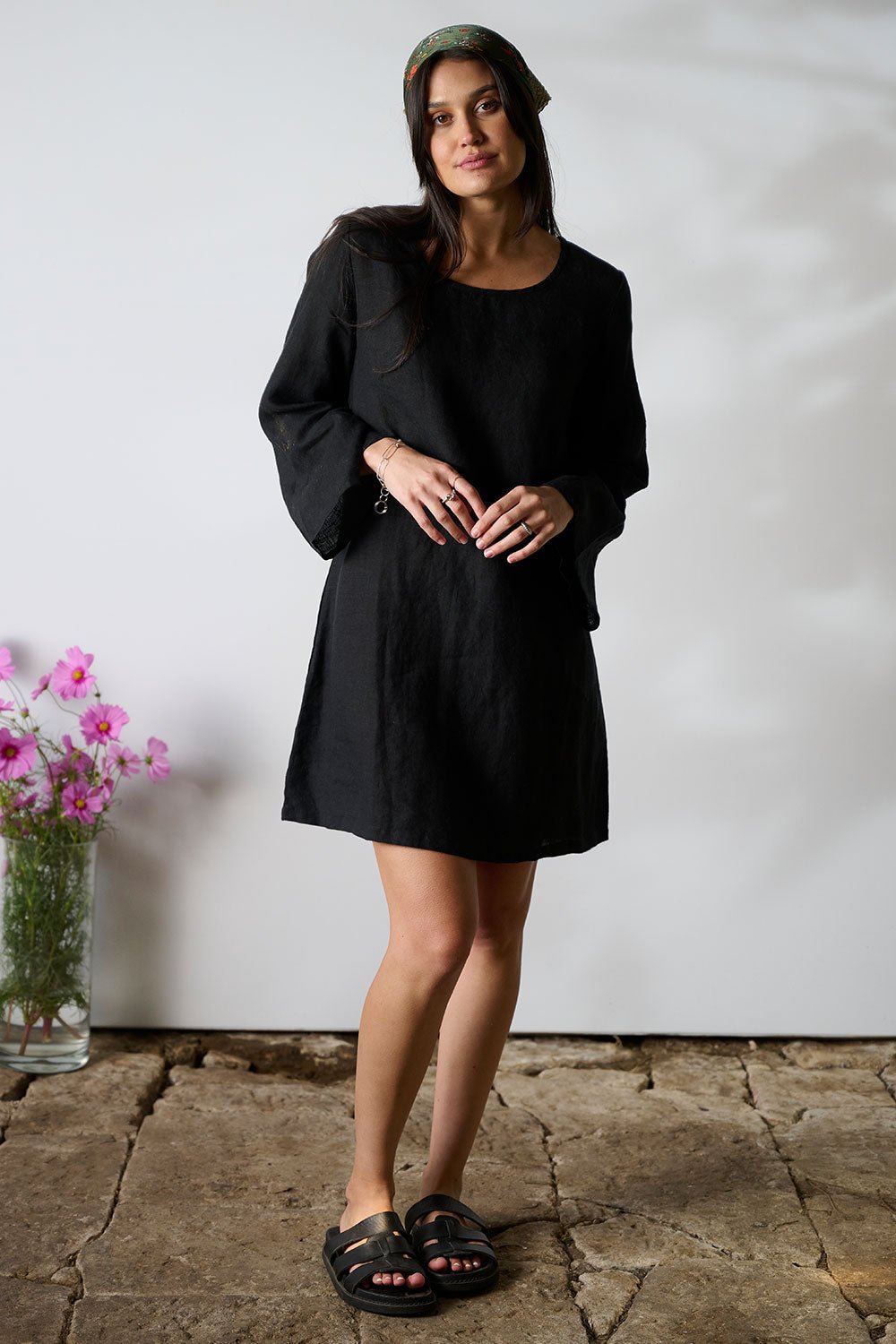 Marni Linen Dress - Black - Eadie Lifestyle