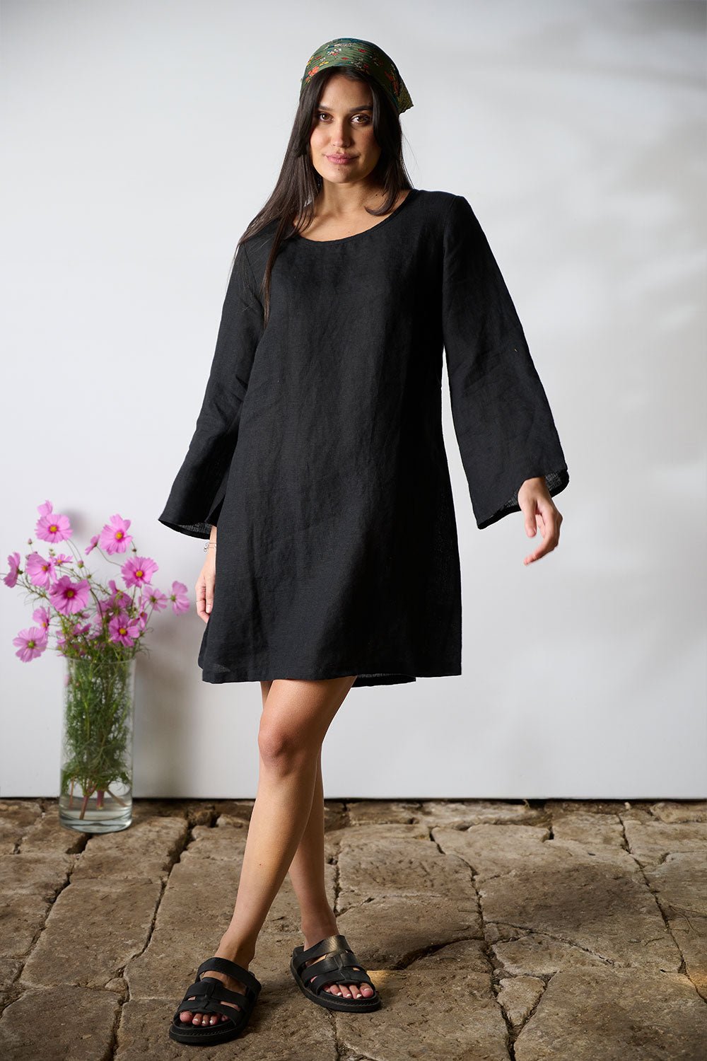 Marni Linen Dress - Black - Eadie Lifestyle