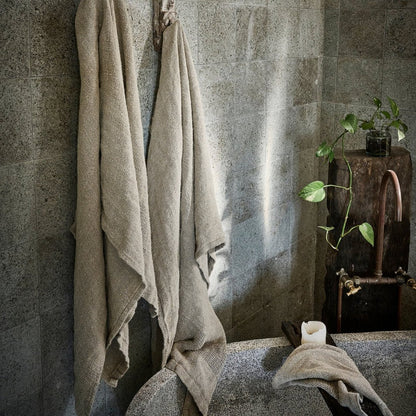 Mayla Hand Woven Linen Bath Towel (Set of 2) - Natural - Eadie Lifestyle