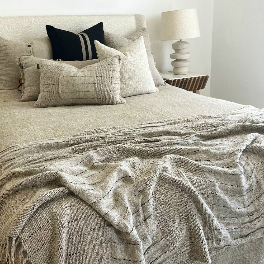 Mayla Handwoven Linen Cushion - Eadie Lifestyle