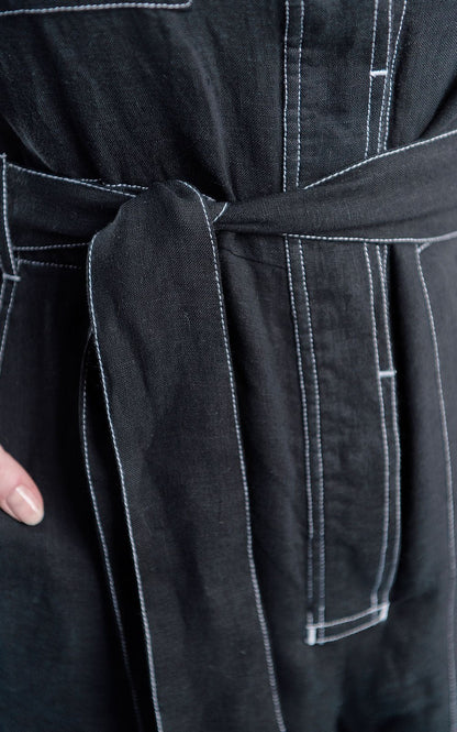 Moda Linen Suit - Black - Eadie Lifestyle