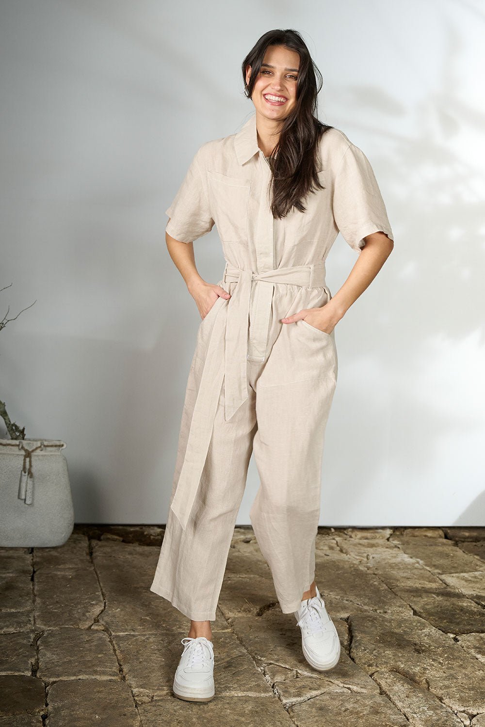 Moda Linen Suit - Natural - Eadie Lifestyle
