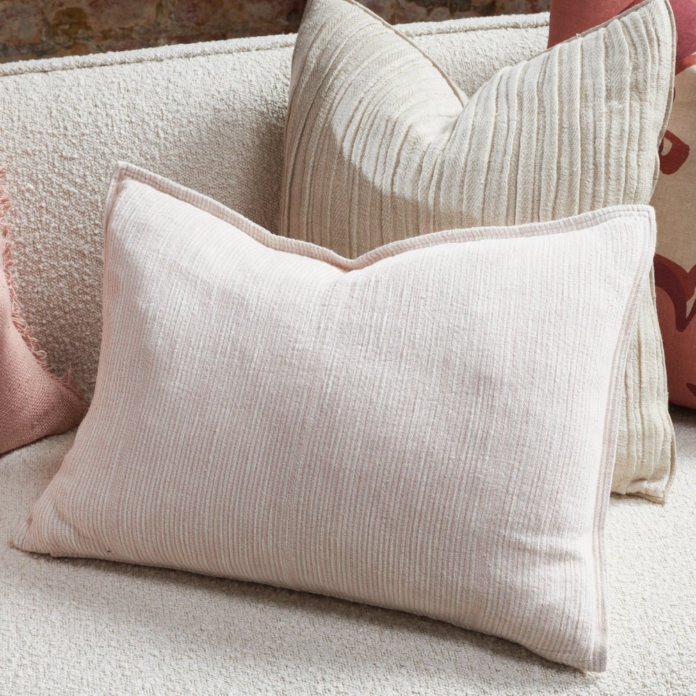 Myra Musk/White Stripe Cushion - Eadie Lifestyle