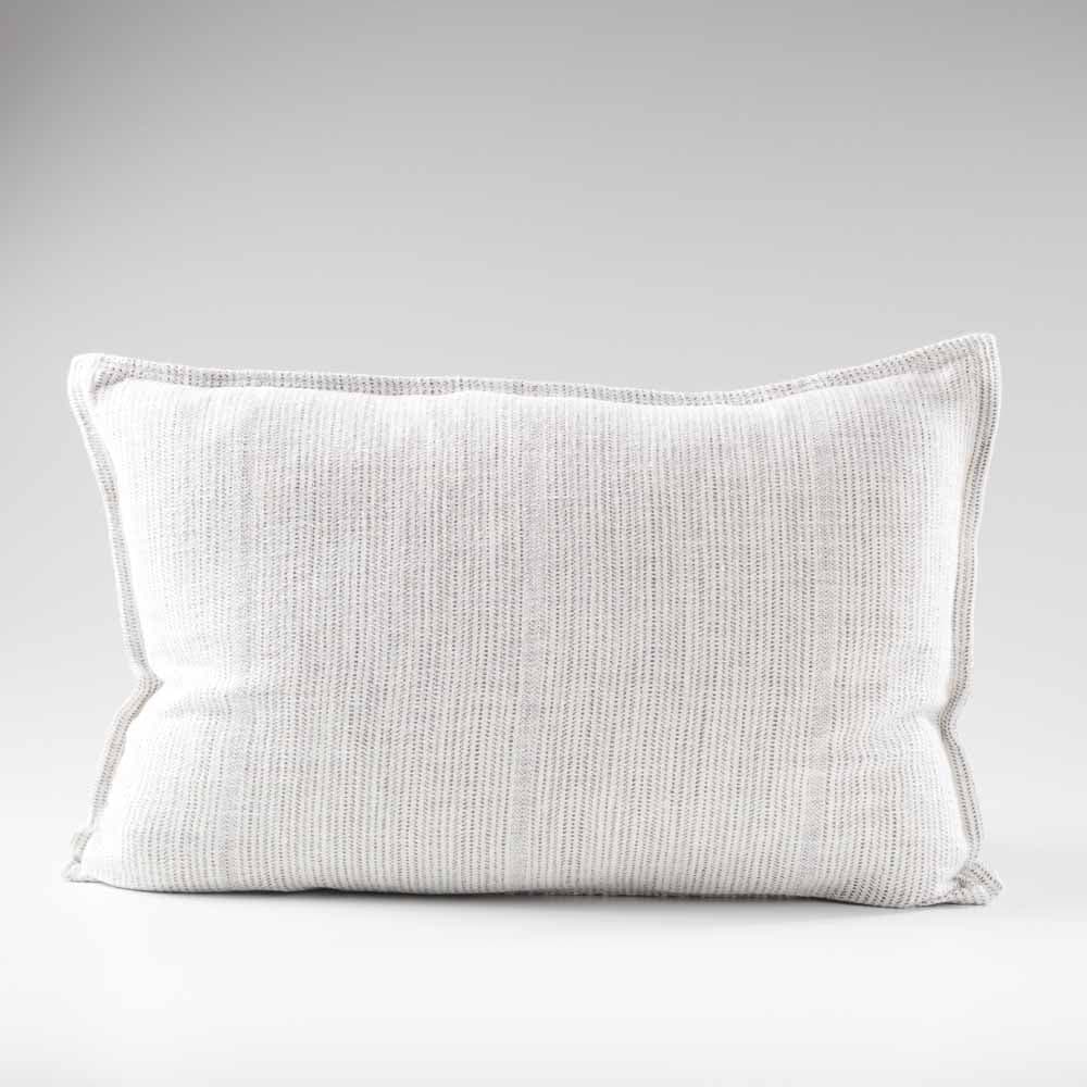Myra Slate/White Stripe Cushion - Eadie Lifestyle