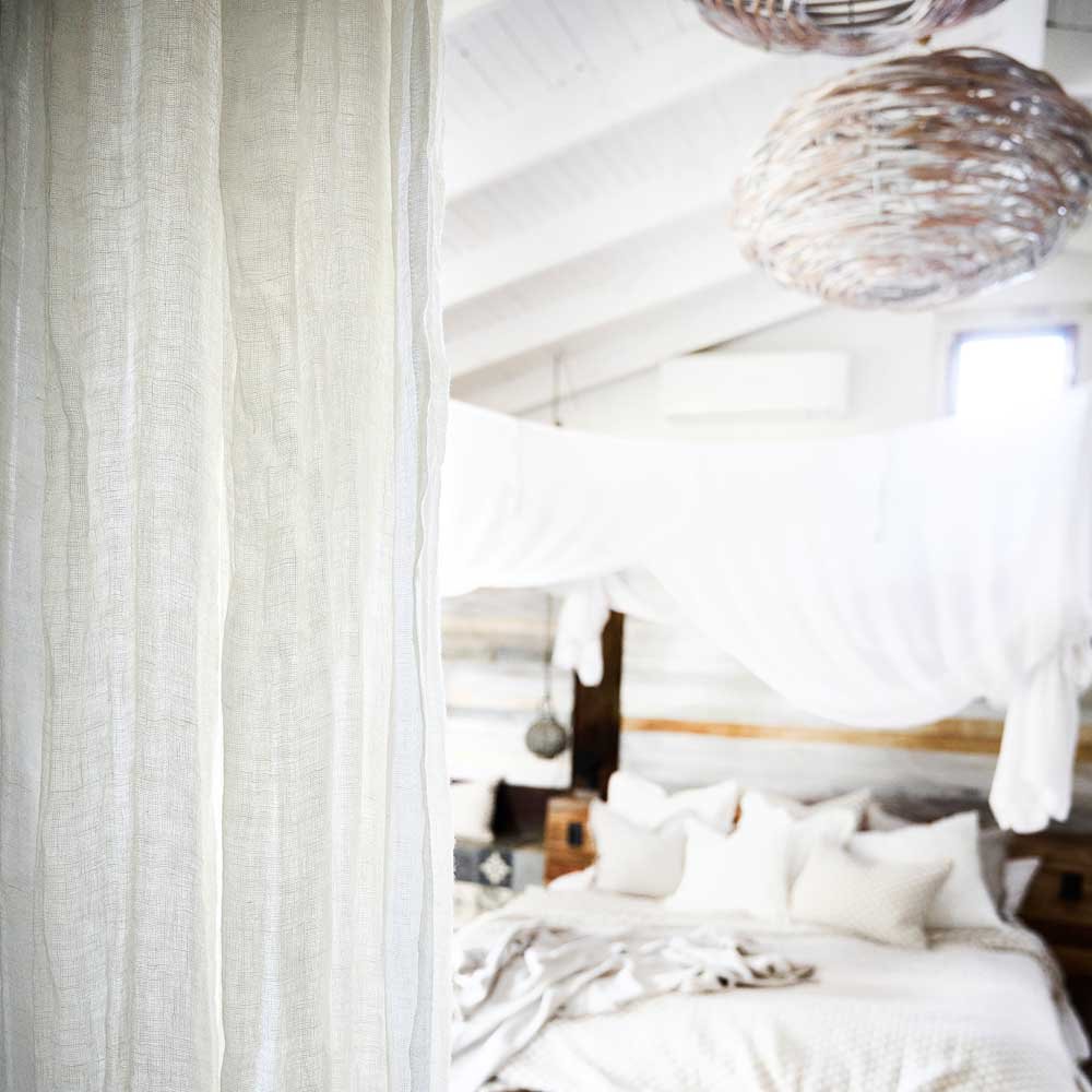 Puro Sheer Linen Curtains - White - Eadie Lifestyle