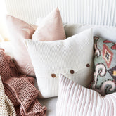Rafflad Linen Cushion - Ivory - Eadie Lifestyle