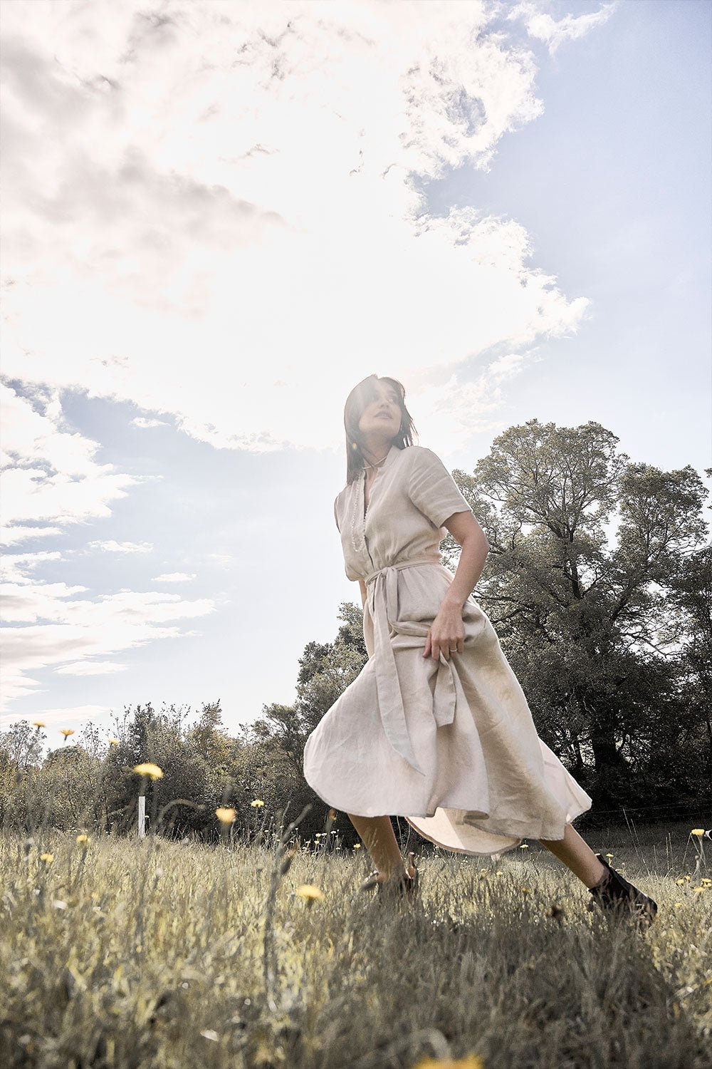 Ravello Linen Dress - Natural - Eadie Lifestyle