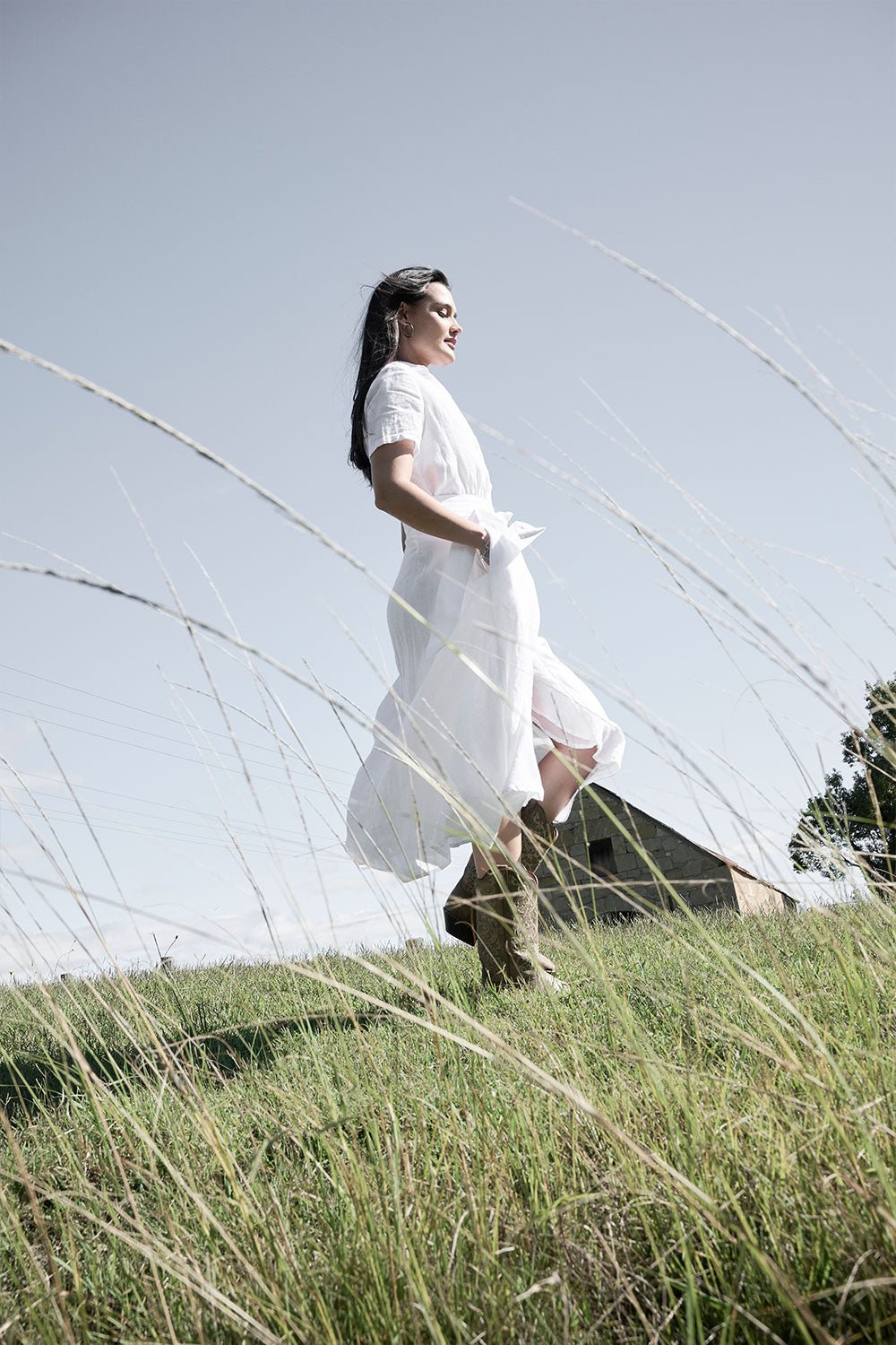 Ravello Linen Dress - White - Eadie Lifestyle