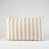 Santi Linen Cushion - White/Natural Stripe - Eadie Lifestyle