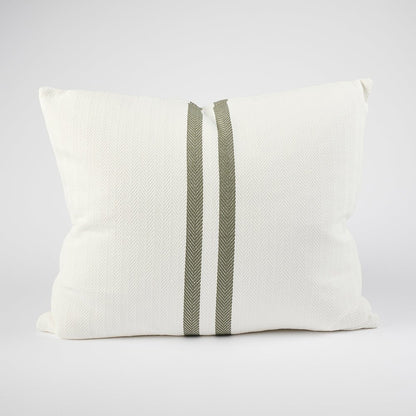 Simpatico Cushion - White/Khaki - Eadie Lifestyle