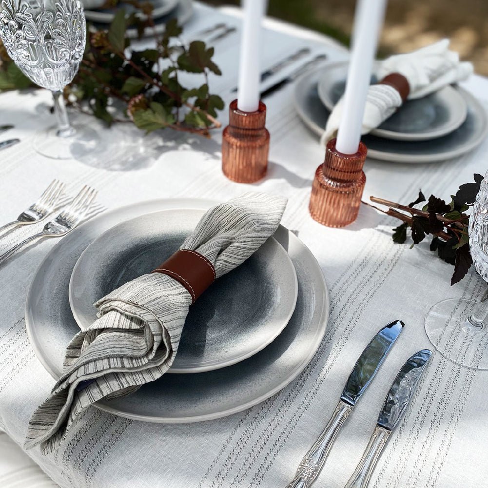 Soft Leather Napkin Rings (Set of Four) - Eadie Lifestyle