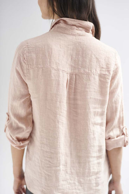 Tailored Linen Long Sleeve Shirt - Eadie Lifestyle