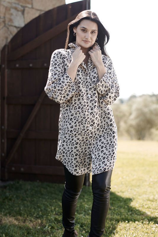 The Essential Linen Shirt - Leopard - Eadie Lifestyle