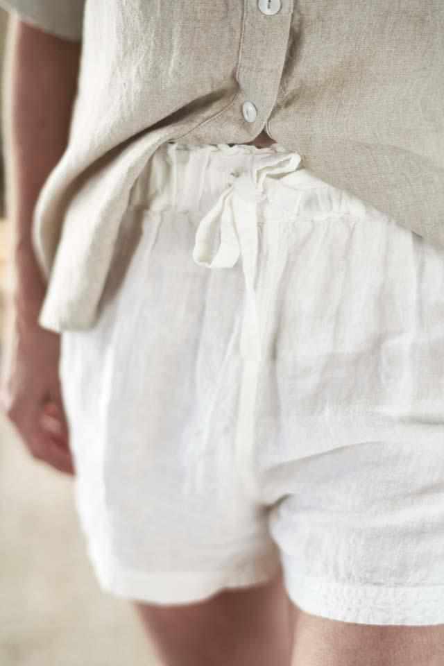The Linen Shorts - White - Eadie Lifestyle