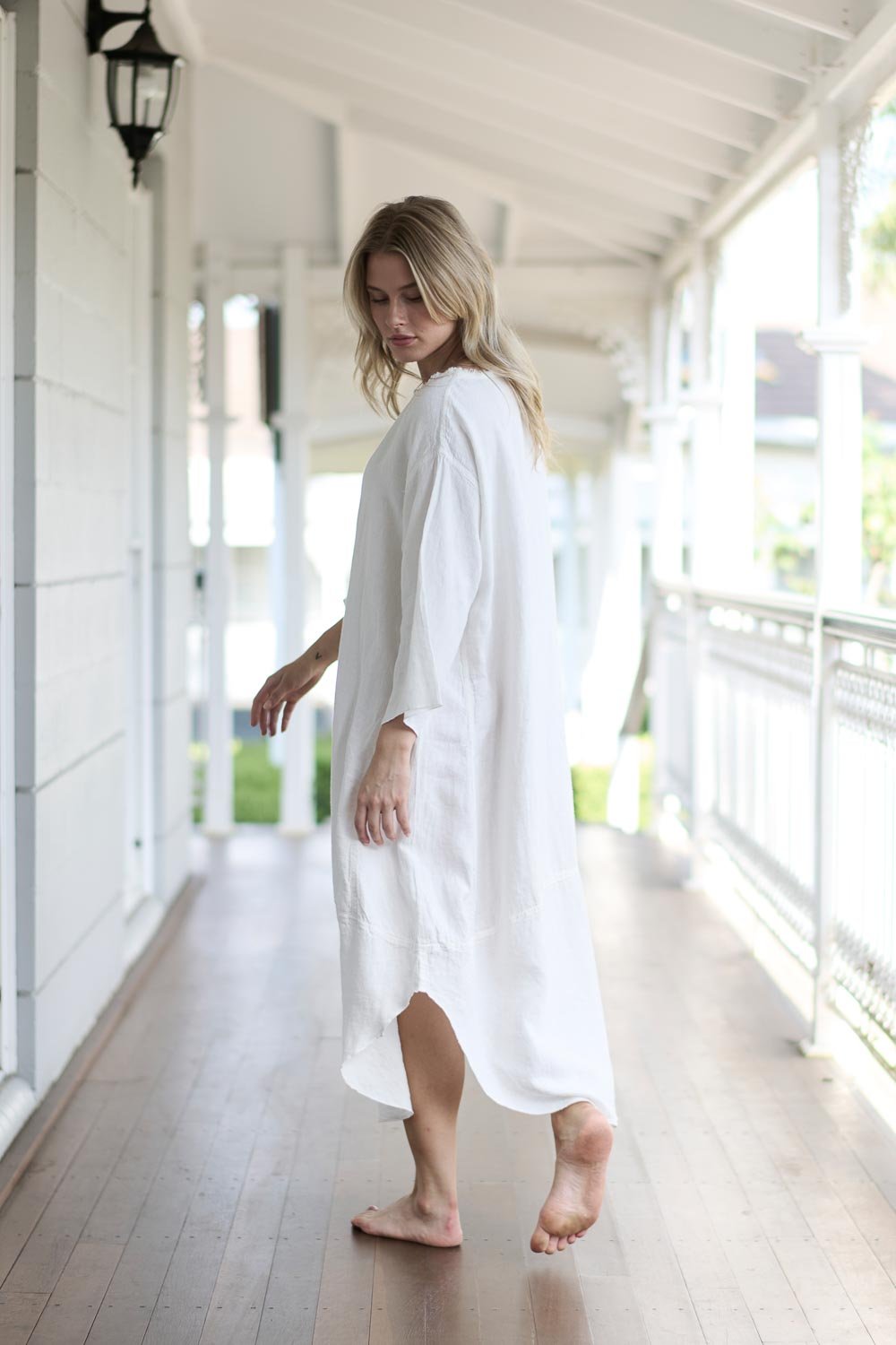 The Malle Linen Dress - Off White - Eadie Lifestyle