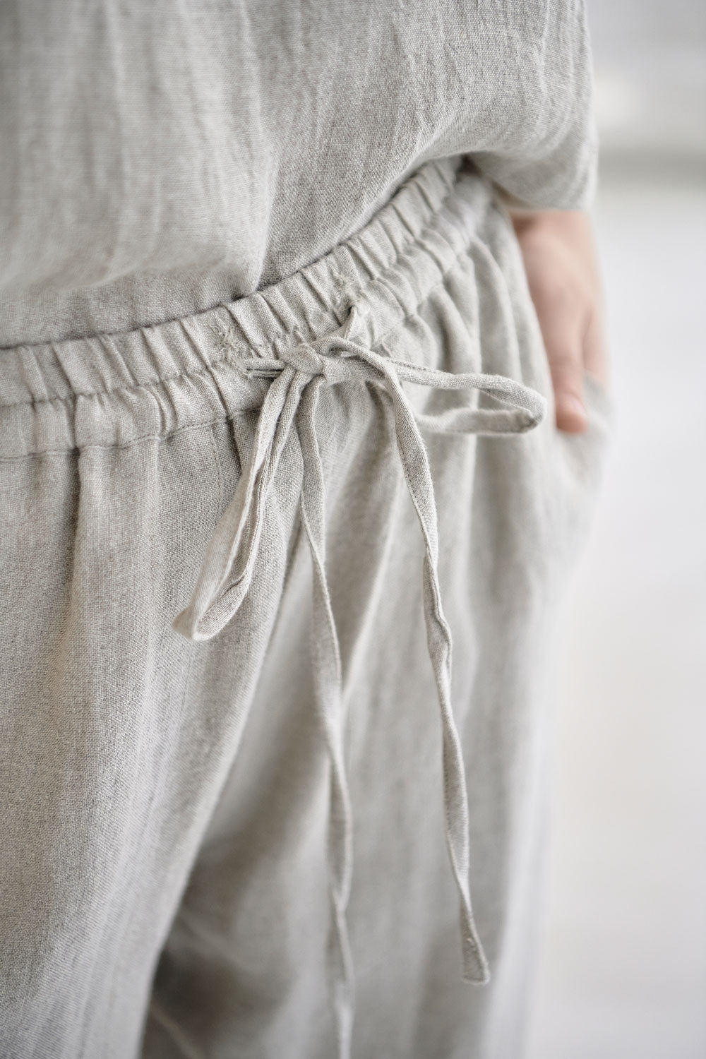 Wide Leg Linen Pant - Natural - Eadie Lifestyle